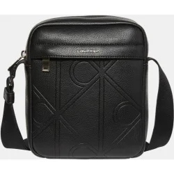 Bandolera con logo monogram en relieve de hombre