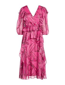 Midi-Kleid Damen Fuchsia 1,2 Damen