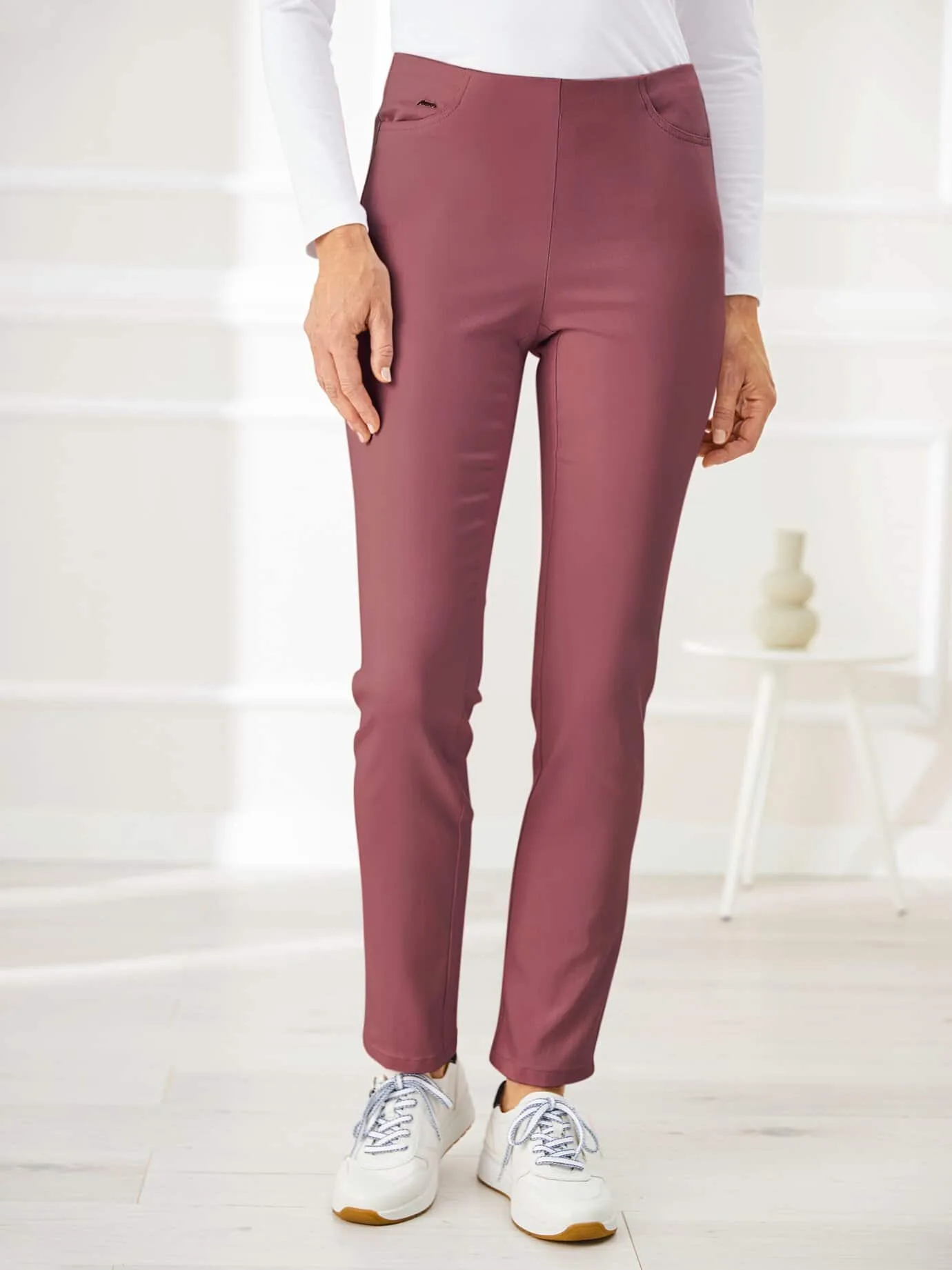 Bügelfreihose Satinstretch - Mauve - female - Size: 42 - Avena - FashionsVida