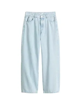 Denim Trousers, High Waist, Wide Le female