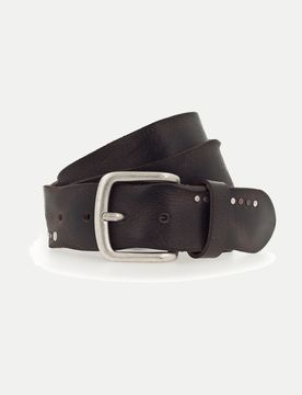 Nietengürtel aus Leder Braun 100