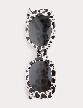 Kids' Cow Print Wave Frame Sunglasses (S-L) Multi Female - M&S - FashionsVida