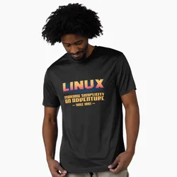 Linux Making Simplicity an Adventure Command Humor Developer Gift t shirt for Software Engineer Graphic clothes All size Tops