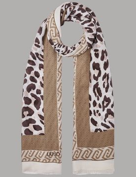 Stola animalier modal 90x180 cm con logo elegante