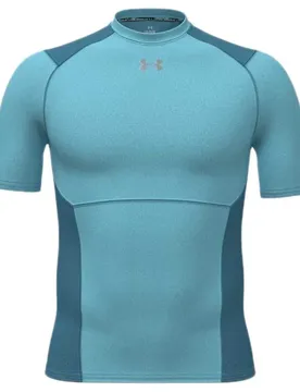 T-shirt à Manches Courtes Heatgear Elite Comp Blue XL