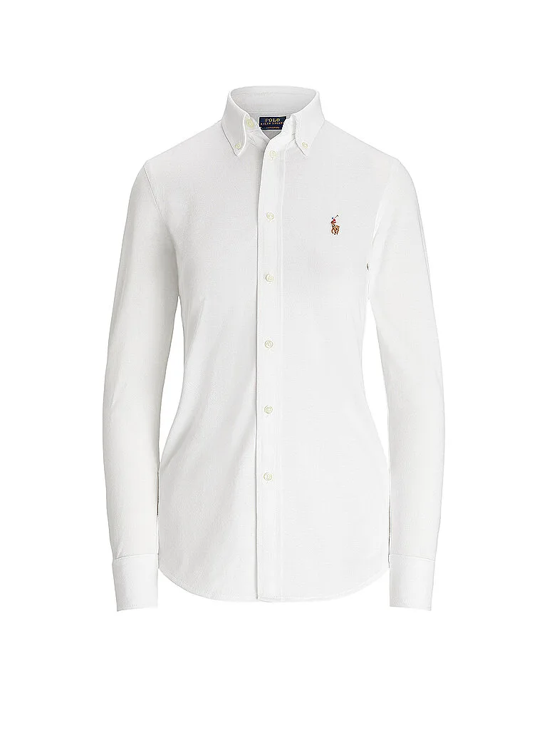 Blusa Skinny Fit HEIDI bianco L - Ralph Lauren - FashionsVida