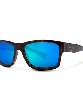Ballyhoo Polarized Sunglasses Tortoise Blue One Size Men - PELAGIC - FashionsVida