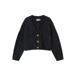 Cardigan Holly Boxy Short Dark Grey Melange 7-8 Anni