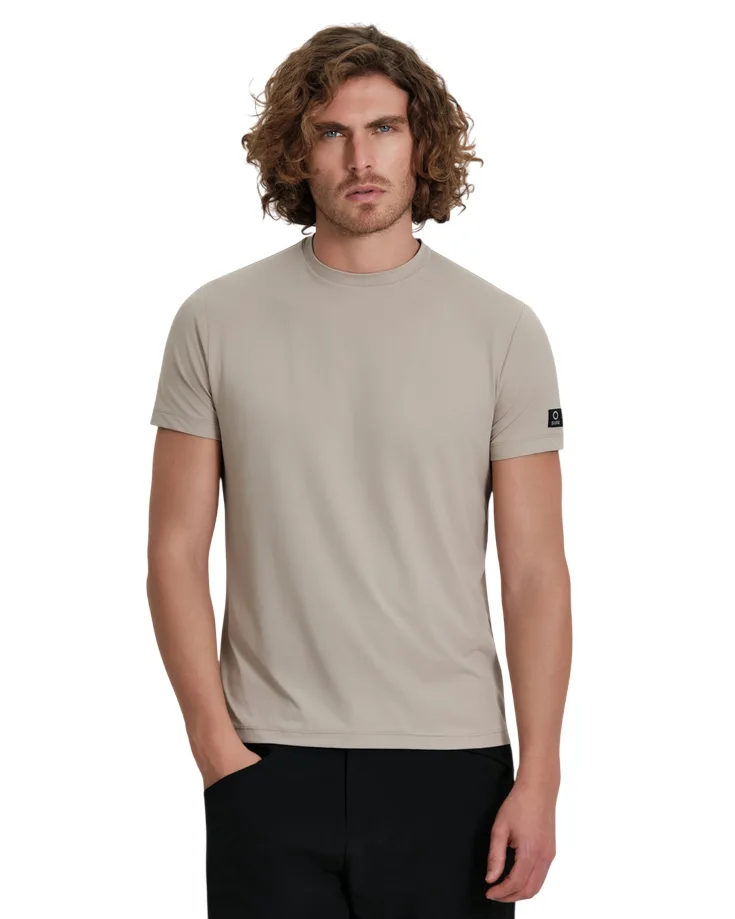 SUNS t-shirt paul neck uomo sabbia - SUNS - FashionsVida