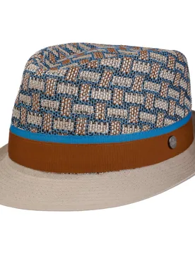 Benita Cloth Trilby Hat by - beige-blue - Damen - Size: L (58-59 cm) - Lierys - FashionsVida