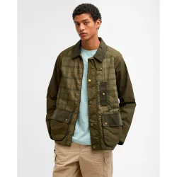 Chaqueta de hombre con tartan tipo patchwork de lagodón