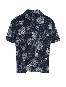 Camisa JJALFREDO SLUB RESORT azul oscuro XL - Jack & jones - FashionsVida