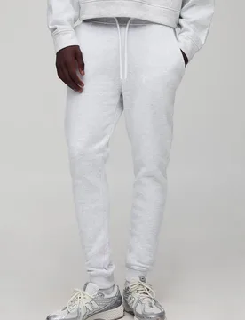 Men's Essential Skinny Fit Jogger Ash Grey Size X-Large Ash Grey XL - boohooMAN - FashionsVida