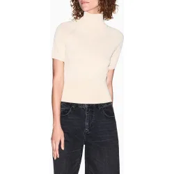 Jersey de mujer de cuello vuelto lurex