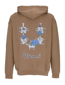 Felpa Cappuccio Uomo Barrio Hoodie Brown