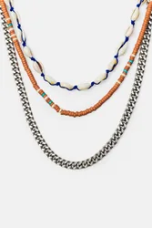 Pack Of Shell And Bead Necklaces (Size: )