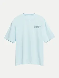 RED LABEL T-Shirt mit Schriftzug Blau XL