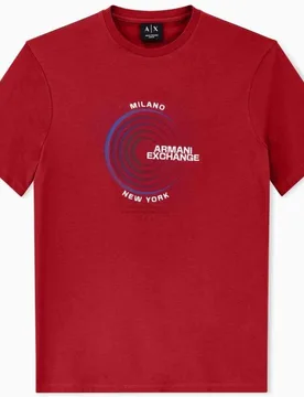 Camiseta de hombre manga corta con estampado - Armani Exchange - FashionsVida
