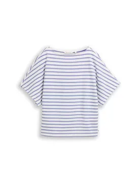 Striped batwing T-shirt female - L - FashionsVida