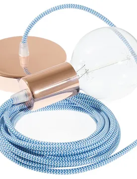 Cables Suspension Luminaire Rz11 Zigzag 1 M Diy Turquoise / Copper One Size - Creative - FashionsVida