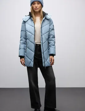 Steppjacke in Midi-Länge female Blau - Street One - FashionsVida