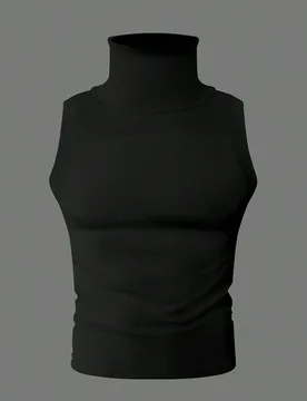 Camiseta sin mangas de corte slim con cuello mao de unicolor para hombre - Shein - FashionsVida