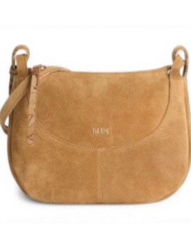 Borsa a tracolla Tribal Leather Donna Tabacco in Camoscio e Pelle