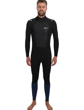 Tech Mens 4/3 GBS Steamer Back Zip Wetsuit - - Size: S - Tiki Surf - FashionsVida