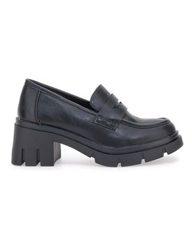 Mocassini Neri Con Tacco 91179 40