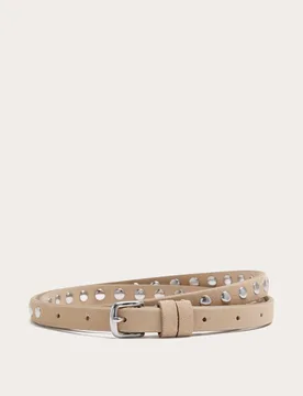 Suede Studded Skinny Jeans Belt Mushroom female - M&S - FashionsVida