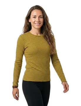 Maglietta A Maniche Lunghe Anna Stripe Fir Greensnow White Stripes / Thin XS