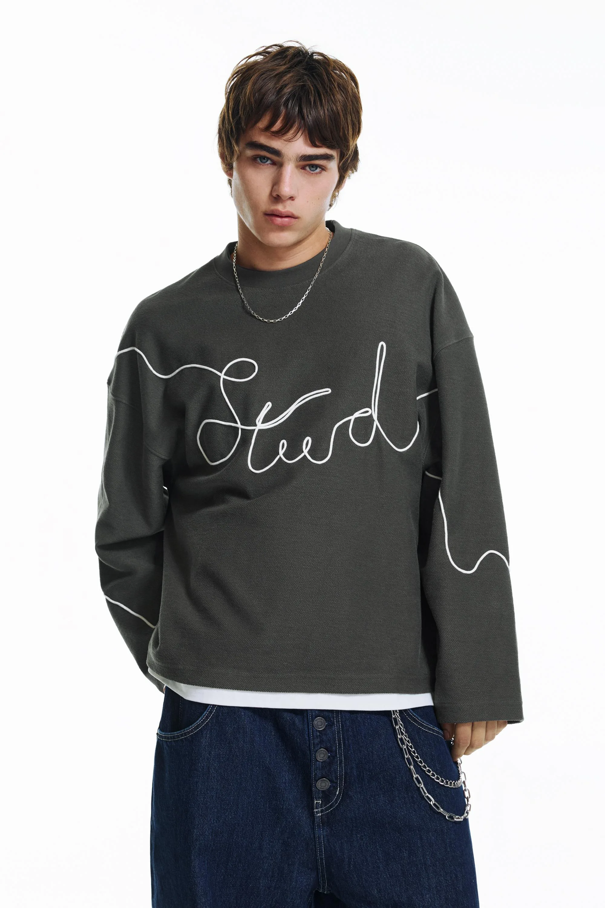 Stwd Drawstring Sweatshirt (Size: ) - Pull&bear - FashionsVida