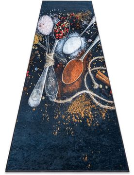 Teppiche Andre 9002 Waschteppich Löffel, Gewürze Küche, 80x200 Cm 80x200 Cm