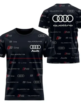 D Printed Audi Logo T-Shirt Summer Bestseller Comfortable Quick-Drying Sweat-Absorbing Short-Sleeved Trendy Top for Men - Aliexpress - FashionsVida