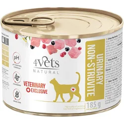 Comida húmeda para gatos adultos Natural Urinary Non-Struvite Dietas veterinarias pavo y cordero 185 g