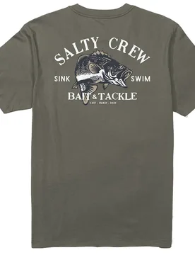 T-shirt à Manches Courtes Bass Standard Dusty Olive L - Salty Crew - FashionsVida