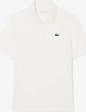 Polo de mujer de golf elástico de corte ajustado con protección UV en de manga corta - Lacoste - FashionsVida