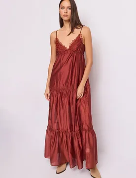 Abito con spalline donna marrone - Gaudi - FashionsVida