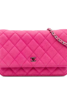CC Caviar Wallet on Chain - Chanel - FashionsVida