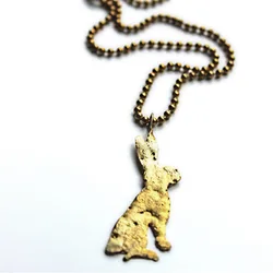 Recycled Brass Lobee Hare Nacklace