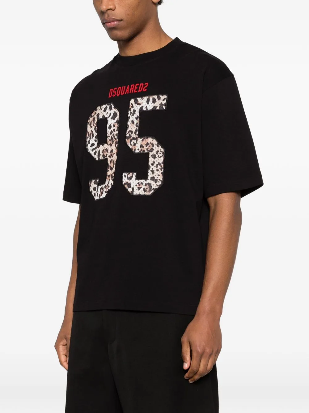 T-shirt nero uomo numero 95 - Dsquared2 - FashionsVida