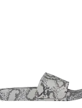 Women's Snake Patterned Slider in White Size: 5 - White - Size: 5 - Elle Sport - FashionsVida