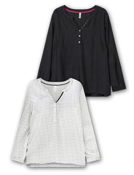 SHEEGO Túnica negro / blanco