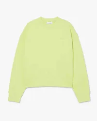 Felpa oversize girocollo color lime