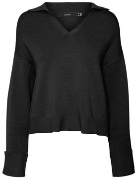 Maglioncino polo nero Gold