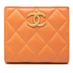 CC Quilted Lambskin Bifold Wallet