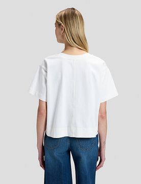 Relaxed Cropped Tee Bright White Größe XL female