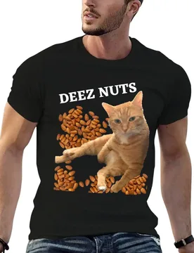Funny Cat Deez Nuts Joke T-Shirt man t shirts high quality luxury brand man tshirt t shirt men 100% cotton luxury brand T-shirt - Aliexpress - FashionsVida