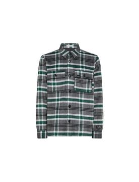 Camicia Con Tasche Grigio/verde Ing. S43108