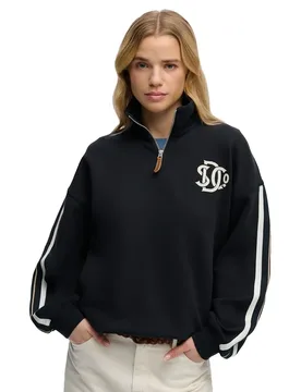 Sweat à Demi-zip Country Club Applique Eclipse Navy XL - Superdry - FashionsVida